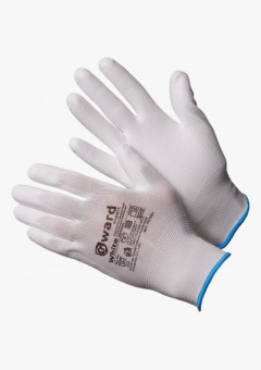 Перчатки Gward нейлоновые с полиуретановым покрытием, белый, PU1001