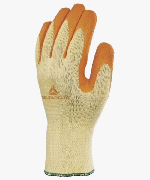 Перчатки DeltaPlus™ VE730OR (хлопок/полиэстер+рельефный латекс)