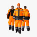 Костюм зимний для дорожника (тк.Оксфорд) брюки, оранжевый/черный