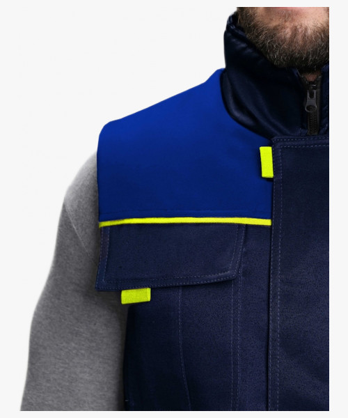 Жилет утепленный Флофт (тк.Смесовая,210), т.синий/васильковый