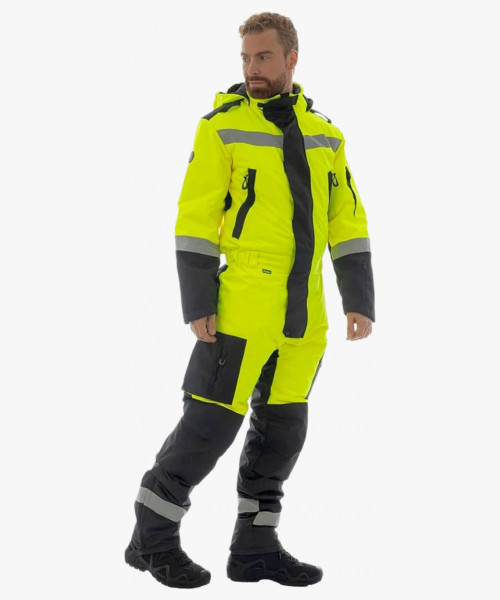 Комбинезон зимний мужской Brodeks KW505, цвет жёлтый, чёрный