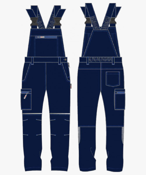 Полукомбинезон женский ProfLineSpecialist (тк. Смесовая, 240), т.синий/васильковый