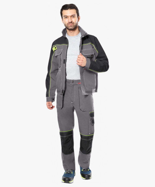 Костюм СИРИУС-АГАТ куртка, брюки, серый с черным