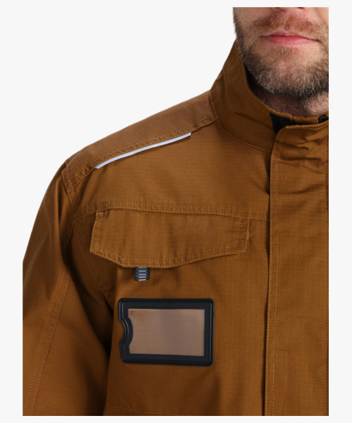 Костюм мужской летний ProfLineSpecialist-1 (тк.РипСтоп,240) брюки, коричневый/черный