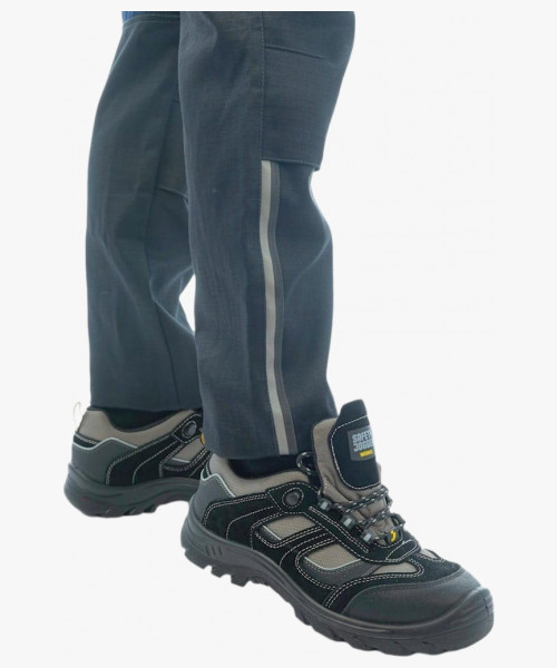 Брюки сварщика 1 класса Brodeks FS 38-01, цвет тёмно-синий, чёрный