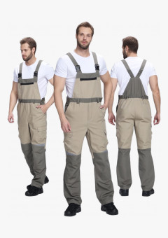 Полукомбинезон Челси (тк.Канвас,270), хаки/бежевый