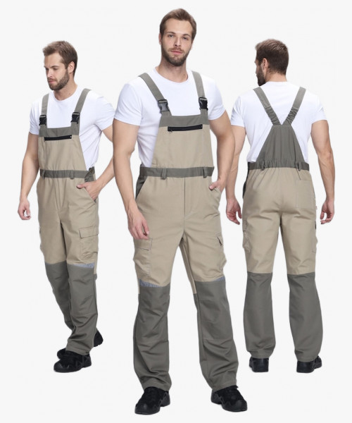 Полукомбинезон Челси (тк.Канвас,270), хаки/бежевый