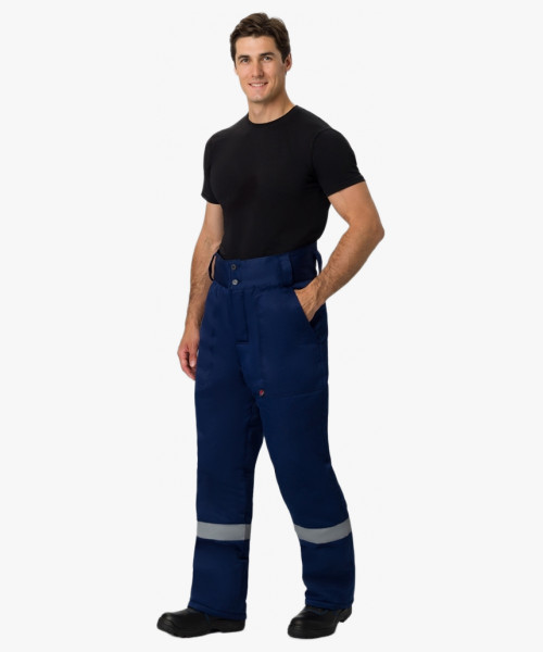 Брюки зимние Экспертный-Люкс (Смесовая, 210), темно-синий