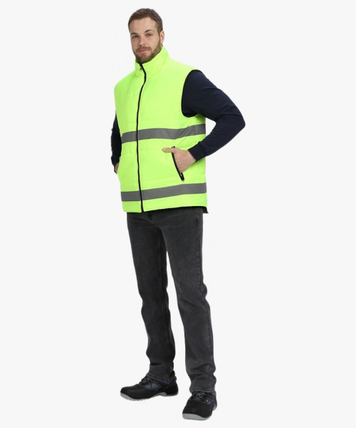 Жилет утепленный сигнальный Ярксион СОП (тк.OxLine,90), лимонный