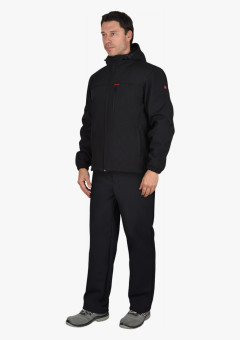 Костюм СИРИУС-АЗОВ с капюшоном черный софтшелл пл 350 г/кв.м