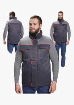 Жилет утепленный Флофт (тк.Смесовая,210), т.серый/серый
