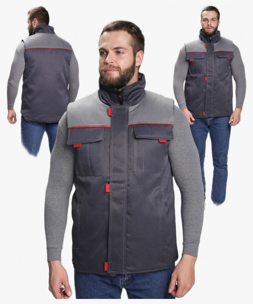 Жилет утепленный Флофт (тк.Смесовая,210), т.серый/серый