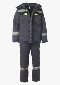 Костюм зимний Корвет СОП (тк.Орион,210) брюки, т.серый/черный/лимонный