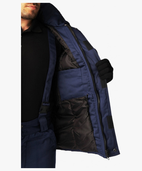 Костюм зимний Горизонт-Люкс (Смесовая, 210) брюки, темно-синий/васильковый