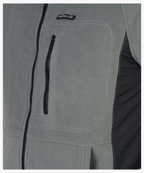 Куртка флисовая СИРИУС-АКТИВ серая отделка черная