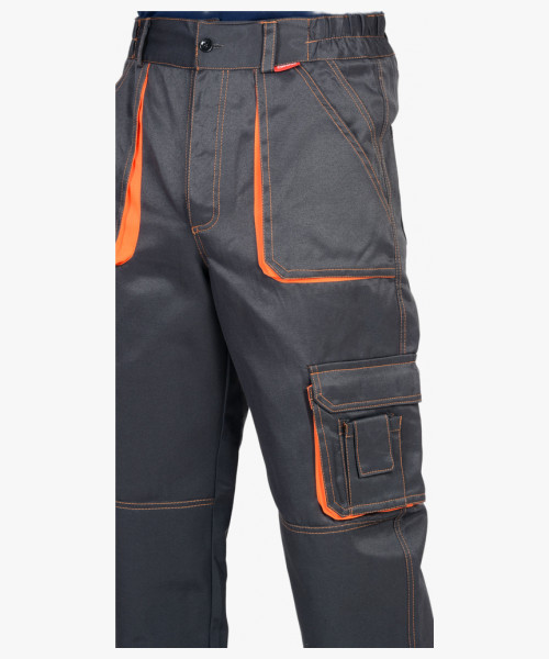 Брюки СИРИУС-CROWN т.серый с оранжевым