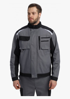 Куртка Милан CH (тк.Смесовая,260), т.серый/черный