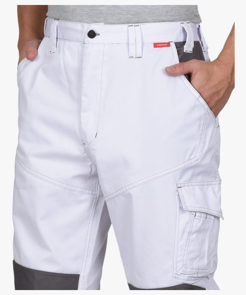 Костюм СИРИУС-ЦИТРИН куртка, брюки белый со средне-серым