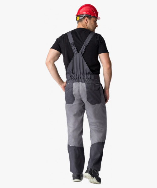 Полукомбинезон Лидер IMP (тк.Смесовая,240), т.серый/св.серый