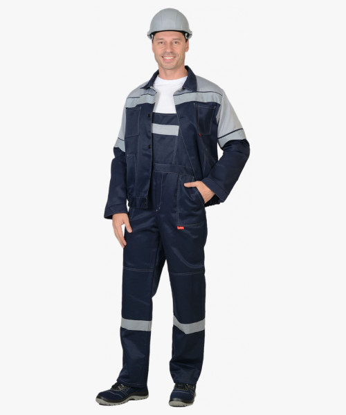 Костюм СИРИУС-ЛЕГИОНЕР куртка, п/к синий с серым СОП 50 мм