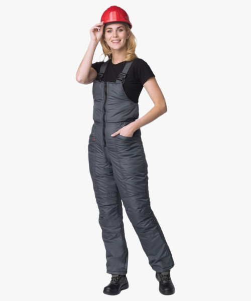 Полукомбинезон зимний женский Сакрин (тк.Дюспо,80), т.серый