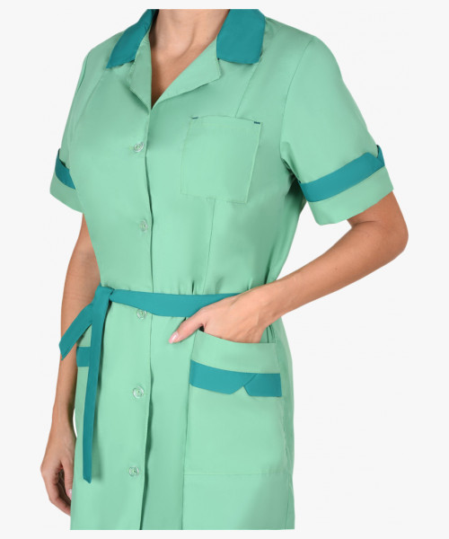 Халат СИРИУС-КЛАССИКА женский мятный с темно-зеленым (СТ)