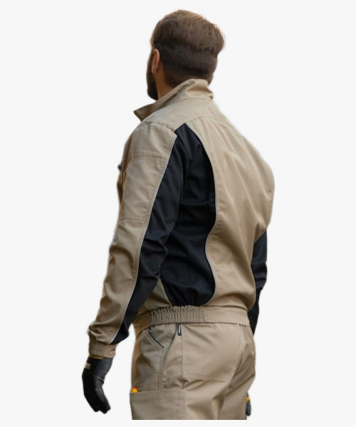 Куртка летняя мужская Brodeks KS201, цвет бежевый, чёрный