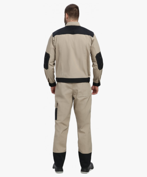 Костюм Вестгард-1 (тк.Канвас,260) брюки, бежевый/черный