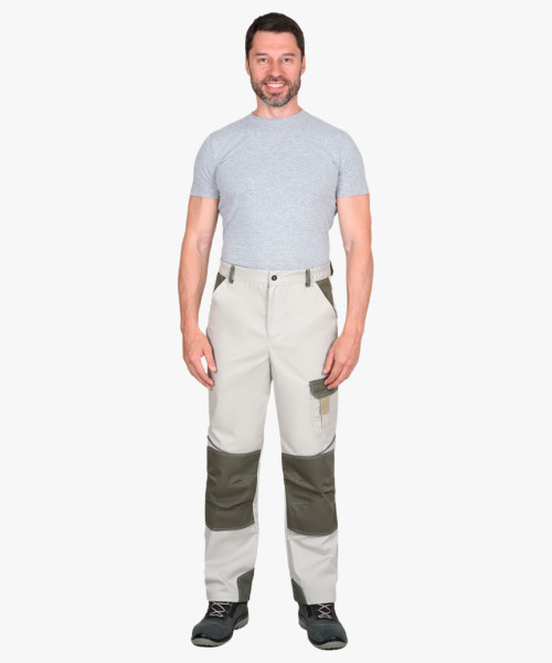 Брюки СИРИУС-КАСПИЙ молочный с оливой и песочным и СОП