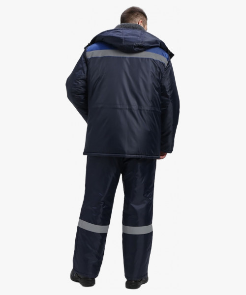 Куртка зимняя для бригадира NEW (тк.Оксфорд), т.синий/васильковый