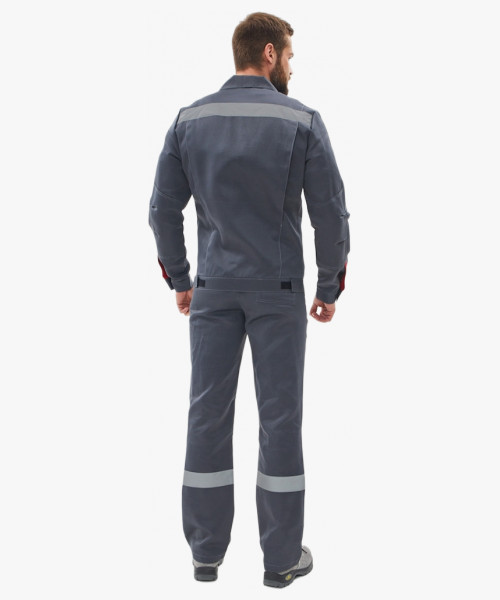 Костюм Фаворит-2 усиленный IMP (тк.Смесовая,210) п/к, т.серый/серый/красный