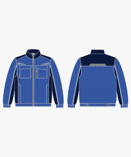 Куртка ProfLineSpecialist (тк. Смесовая, 240), васильковый/т.синий