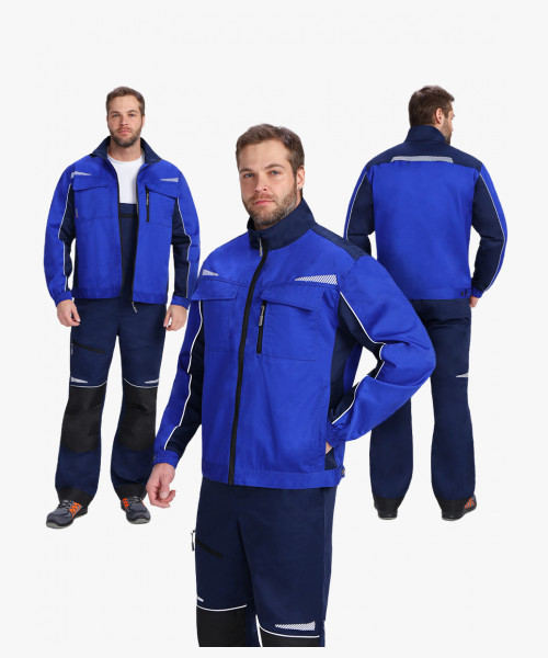 Куртка ProfLineSpecialist (тк.Смесовая,240), васильковый/т.синий