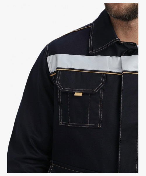 Костюм Троя IMP (тк.Саржа,320) п/к, т.синий/бежевый