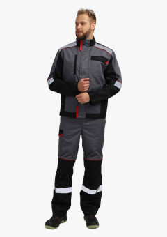 Костюм Сервис NEW (тк.Смесовая,240) п/к, серый/черный