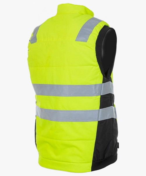 Жилет сигнальный утеплённый Brodeks KW111, цвет жёлтый, чёрный