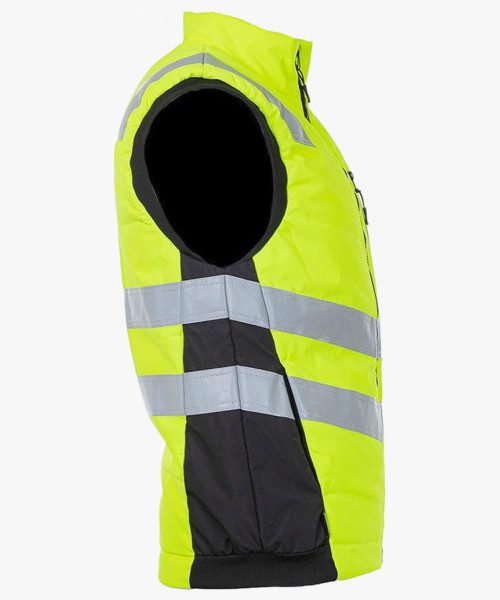 Жилет сигнальный утеплённый Brodeks KW111, цвет жёлтый, чёрный
