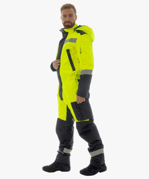 Комбинезон зимний мужской Brodeks KW505, цвет жёлтый, чёрный