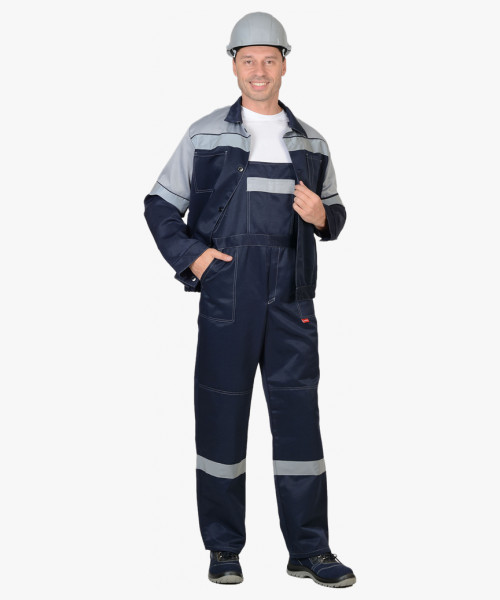 Костюм СИРИУС-ЛЕГИОНЕР куртка, п/к синий с серым СОП 50 мм