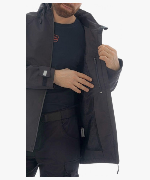 Куртка-парка летняя летняя Brodeks KS213, цвет чёрный