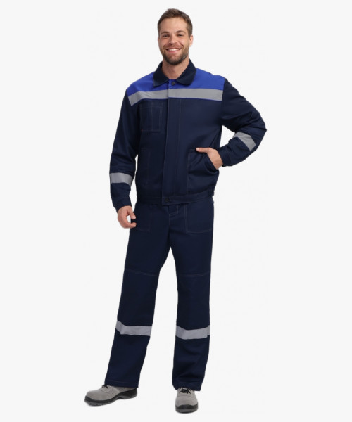 Костюм Лигор-2 Премиум СОП К. (тк.Смесовая,240) п/к, т.синий/васильковый