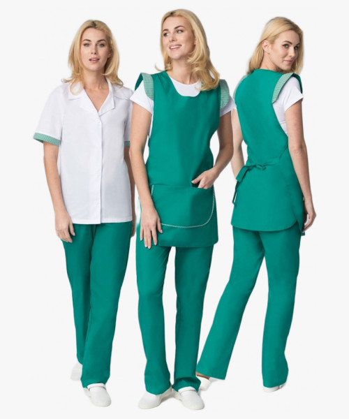 Костюм женский Надежда (тк.ТиСи), зеленый/белый