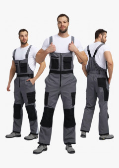 Полукомбинезон Милан NEW CH МВО (тк.Смесовая,270), т.серый/черный