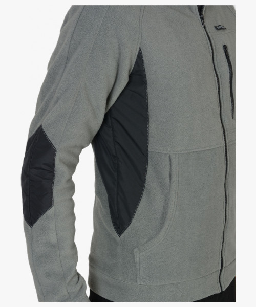 Куртка флисовая СИРИУС-АКТИВ серая отделка черная