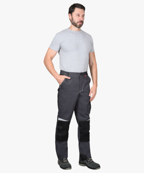 Брюки СИРИУС-ФАВОРИТ-МЕГА серый с черным