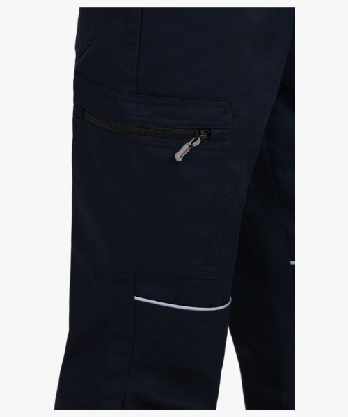 Костюм женский летний ProfLineSpecialist-2 (тк.Смесовая,240) полукомбинезон, т.синий/васильковый