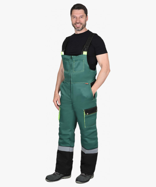 Костюм мужской зимний СИРИУС-ТИТАН куртка дл., полукомбинезон, зелёный