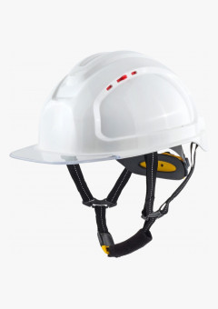 Каска защитная СОМЗ-80 Абсолют Престиж RAPID белая, бесцветный козырёк, 783717