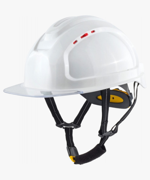 Каска защитная СОМЗ-80 Абсолют Престиж RAPID белая, бесцветный козырёк, 783717