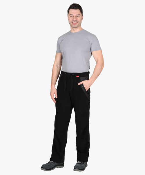 Брюки флисовые СИРИУС-АКТИВ черный пл 280 г. кв/м